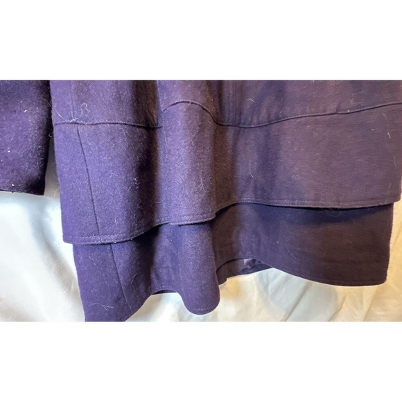 Vintage Miss Sixty M60 Purple Wool Blend Belted Lined Coat Size Large - Picture 13 of 16